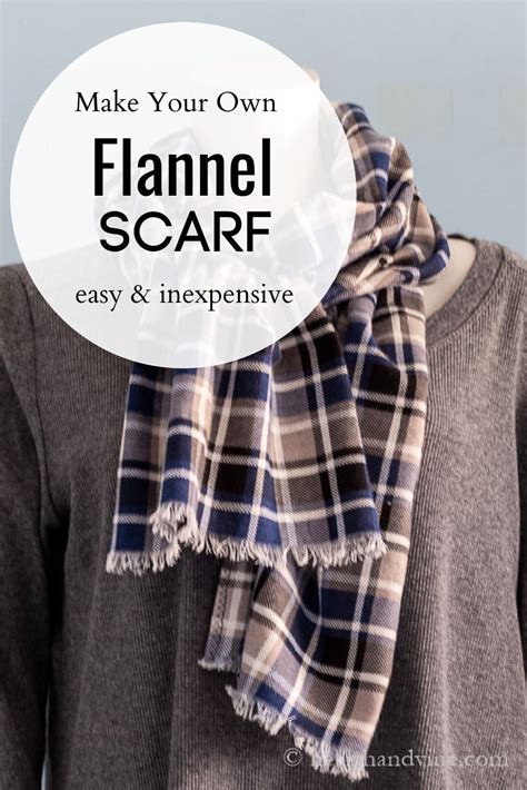 how to make flannel scarf